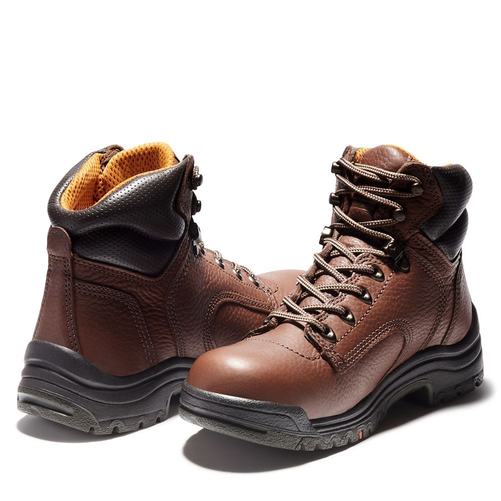 Bocanci De Muncă Timberland Dama Maro/Negrii - Pro® Titan® 6\" Soft Toe - Romania - MQNYEH387